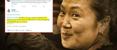 RAE responde a usuario tras hablar del 'Quino' de Keiko Fujimori Keiko Fujimori: RAE explica a usuario qué es 'Quino'