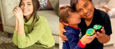 La modelo sorprendió a Rosmery con un tierno detalle por su cumpleaños. Natalie Vértiz hizo una linda sorpresa a Rosmery, la mujer que cuida a su hijo Liam