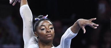 Simone Biles es la primera mujer en realizar un doble mortal 'Yurchenko' Tokio 2020: Simone Biles asegura presencia en los Juegos Olímpicos con importante puntuación