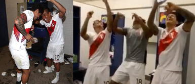 Gianluca Lapadula, Christian Cueva y André Carrillo bailaron en camerinos al ritmo de Las redes remecieron con el baile de Lapadula y la selección al ritmo de "El cervecero"