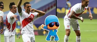 La celebración de Yoshimar Yotún como Pocoyó Perú vs Colombia: La vez que Yoshimar Yotún bailó como Pocoyó y el personaje le agradeció
