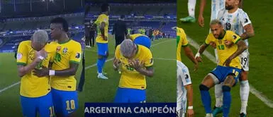 Neymar Jr. se quebró al perder la final de la Copa América 2021. Argentina vs Brasil: Neymar llora al no campeonar en la Copa América 2021