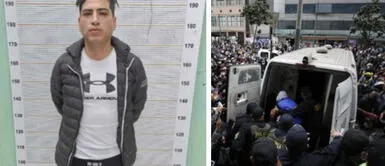 John Kelvin fue trasladado a prisión. John Kelvin recibió insultos y le tiraron botellas al ser trasladado al penal de Ancón II