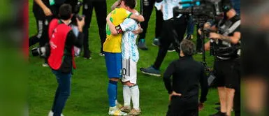 Neymar en Instagram deja emotivo mensaje a Lionel Messi tras final de la Copa América 2021 Neymar: "Fui a darle el abrazo al más grande y mejor de la historia que vi jugar"