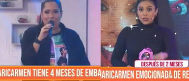 Katia Palma llora al ver a Maricarmen Marín Katia Palma rompe en llanto por el embarazo de Maricarmen Marín: "Yo voy a ser la madrina"