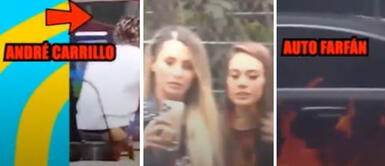 Amor y fuego mostró un supuesto ampay de los futbolistas junto a las modelos. André Carrillo y Farfán fueron captados con Jossmery Toledo y Paula Manzanal