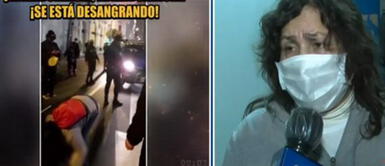 Denuncian grave agresión Plaza San Martín: hombre fue agredido en la cabeza con palos y chicotes durante protestas políticas