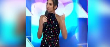 Natalie Vértiz casi sufre una caída en vivo durante su programa Natalie Vértiz casi sufre una caída en vivo durante su programa