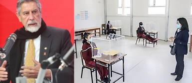 Presidente Sagasti sobre clases presenciales en Perú. Presidente Sagasti reveló cuándo retornarán las clases escolares presenciales