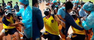 Responsabilidad de este hombre fue aplaudido por los cibernautas. TikTok viral: Hombre superó su fobia a las agujas y se vacunó contra la COVID-19