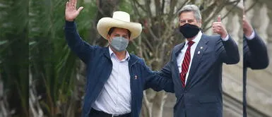 Jefe del Estado se reúne con presidente electo, Pedro Castillo. Francisco Sagasti se reúne con Pedro Castillo tras ser nombrado presidente electo