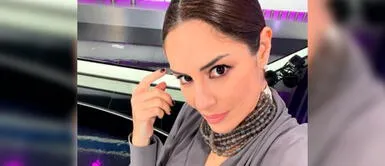 Mávila Huertas y outfit Mávila Huertas transmite máxima elegancia con un selecto abrigo texturizado de baby alpaca