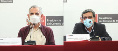 Ministros Francke y Cevallos: Ministros Francke y Cevallos garantizan: "Todas las vacunas que circulan en el Perú son eficaces"