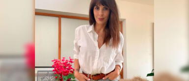 Carla García y outfit efecto piel Carla García le añade una dosis urbana a elegante look con la tendencia que cautivó a JLo