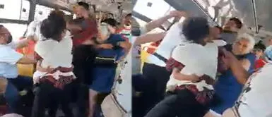 Pelea se viralizó por las redes sociales. Mujer con bebé en brazos y anciana protagonizan pelea por una siento de bus
