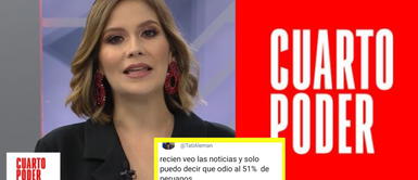 La conductora de Cuarto Poder se volvió viral por polémicos comentarios que hizo en el pasado. Tatiana Alemán es viral por polémicos comentarios del pasado: “Odio al 51% de peruanos”