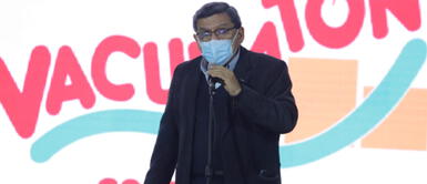 El ministro Hernando Cevallos anuncia la quinta vacunatón descentralizada. Foto: John Reyes Vacunatón 2021: Minsa confirmó la fecha de la quinta jornada de vacunación