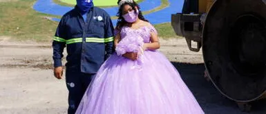 La joven declaró estar orgullosa del trabajo de su padre porque es un trabajo digno que lleva sustento a su hogar. Foto: captura de Facebook Quinceañera realiza su sesión de fotos en el basurero donde trabaja su papá: está orgullosa de él