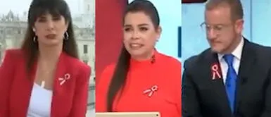 Carla García, Milagros Leiva y Augusto Thorndike compartieron set el pasado 28 de julio, día de la juramentación de pedro Castillo. El día que Carla García dijo que Pedro Castillo "no se saca el sombrero porque no quiere verse 'chiquito'"