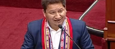 Guido Bellido se presenta en el Parlamento para pedir voto de confianza a su gabinete. Foto: captura ¿Qué dijo Guido Bellido en quechua durante su discurso ante el Pleno del Congreso?