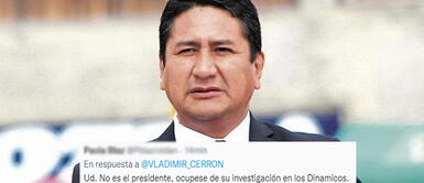Vladimir Cerrón agradeció a las bancadas no oficialistas haber otorgado el voto de confianza a gabinete de Guido Bellido. Vladimir Cerrón agradece por voto de confianza a gabinete Bellido y le responden: "Ud. no es el presidente"