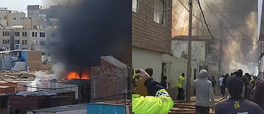 Incendio en Surco 50 familias damnificadas: incendio arrasó con dos quintas en Surco