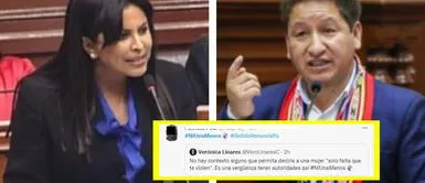 La congresista recibió el respaldo de decenas de internautas tras su denuncia contra Bellido. Usuarios piden renuncia de Guido Bellido tras decir "solo faltan que te violen" a Patricia Chirinos