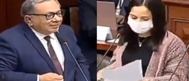 "Alguien que sabe de Economía no debería sorprenderse de esto", dijo Ramírez en referencia a lo señalado por Bazán. Sigrid Bazán y Carlos Anderson protagonizan tenso momento en el pleno por debate sobre Economía