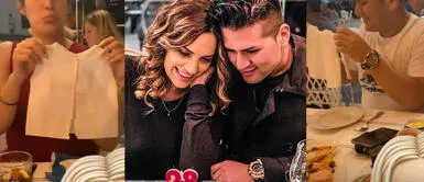 Deyvis Orosco y Cassandra felices con el primer regalo para sus bebés Abuela de Cassandra Sánchez de La Madrid le regala la primera ropita para su bebé