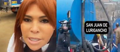 Magaly Medina llevó 10 cisternas de agua y donaciones a SJL Magaly Medina llevó 10 cisternas de agua y donaciones a SJL: “Gobierno inoperante”