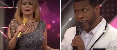 Gisela Valcárcel quedó asombrada con el comentario que le hizo Edson Dávila. Edson Dávila encara a Gisela EN VIVO por no dejarle hablar en Reinas del show: “No me dio el micro para nada"