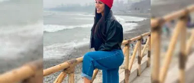 Allison Pastor y jean 90 Allison Pastor revive moda de los 90 con imponente jean con cadenas a la cintura