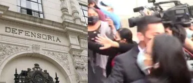 La Defensoría del Pueblo se pronunció mediante sus redes sociales por las agresiones hacia los periodistas. Foto: composición / La República Defensoría del Pueblo rechaza agresión contra periodista por un miembro de prensa de Palacio