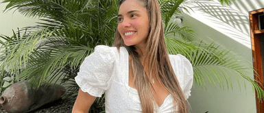 Korina Rivadeneira deslumbra con un vestido decorado con un print de lunares. Korina Rivadeneira fusiona elegancia y picardía en un vestido con print de lunares