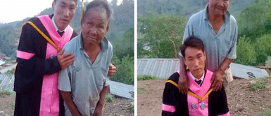 El padre de familia quiso cambiar la tradición de su familia e hizo denodados esfuerzos para que su hijo culmine su educación. Foto: captura de Facebook Padre decide vender su casa para que su hijo termine sus estudios universitarios