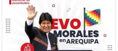 Evo Morales participó en evento organizado por Perú Libre en Arequipa. Evento de Perú Libre: Evo Morales respaldó regímenes de Cuba y Venezuela