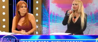 Susy Díaz y Magaly Medina se reencuentran en vivo Magaly llama 'interesada' a Susy y ella responde: "A mi casa entra el que trae, no el que saca"