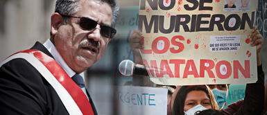 Manuel Merino fue denunciado constitucionalmente por la fiscal de la Nación, Zoraida Ávalos, por la muerte de Inti y Bryan. Manuel Merino: “Jamás existió una orden directa o indirecta para atentar contra los manifestantes”