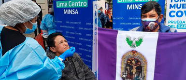 Minsa realiza campaña para vacunar contra la COVID-19 a los fieles del Señor de los Milagros. Señor de los Milagros: miles de fieles ya se pueden vacunar afuera de Las Nazarenas