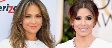 Jennifer Lopez y Eva Longoria Jennifer Lopez y Eva Longoria reviven la tendencia de los “pantalones cargo”