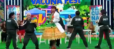 El programa intentó parodiar a los personajes de la serie El juego del calamar. Foto: captura de América TV El juego del calamar: Parodia peruana es rechazada a nivel internacional por contenido racista