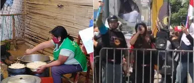 'La Resistencia' agrede verbalmente a señoras de las ollas comunes que piden por ley de Emergencia Alimentaria. 'La Resistencia' agrede verbalmente a señoras de las ollas comunes que piden por ley de Emergencia Alimentaria