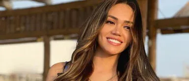 Mayra Goñi y bikini Mayra Goñi introduce arriesgada tendencia que impulsaron las Kardashian en bikini baby blue