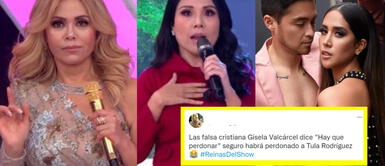 La conductora fue cuestionada fuertemente en redes sociales por su declaración. Usuarios piden a Gisela que ‘perdone’ a Tula Rodríguez tras defender a Melissa Paredes