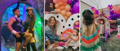 La modelo y el piloto compartieron inéditas imágenes. Korina Rivadeneira festejó Halloween con una fiesta para su hija con sorprendente decoración