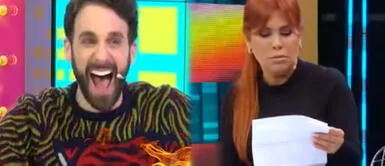 Peluchín se burla de reacción de Magaly ante ADN Rodrigo González se burla de error de Magaly al leer ADN: "Le hubiera preguntado a Andrea cómo se hace"