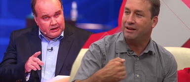 Rene Gastelumendi entrevistó al líder de Renovación Popular. René Gastelumendi llamó "corrupto" a López Aliaga por no pagar impuestos a la Sunat