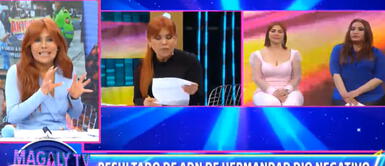 Magaly reacciona a su lectura de ADN Magaly Medina sobre su reacción al leer ADN: "Me quedé muda porque fue una sorpresa"