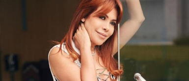 magaly medina Magaly Medina expone su vena fashionista con impactante vestido blazer celeste pastel