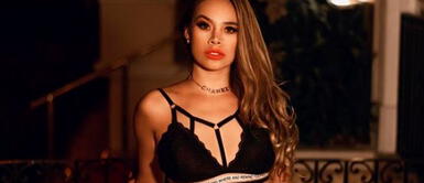 Jossmery Toledo y look monocromático Jossmery Toledo derrocha sensualidad y finura en España con romántico top de encaje